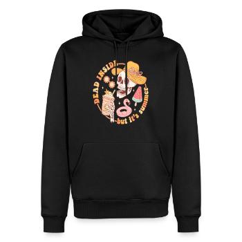 Sommer Vibes See Natur Flora Kunst Blumen Meer - Männer Premium Bio Hoodie - Schwarz - Vorne - Nico (187cm)
