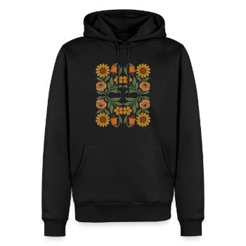 Vintage Wildflower Kunst Blumen Boho Garten Blumen - Männer Premium Bio Hoodie - Schwarz - Vorne - Nico (187cm)