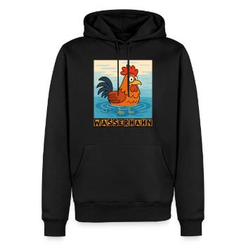 Wasserhahn by Rico Beck - Männer Premium Bio Hoodie - Schwarz - Vorne - Nico (187cm)