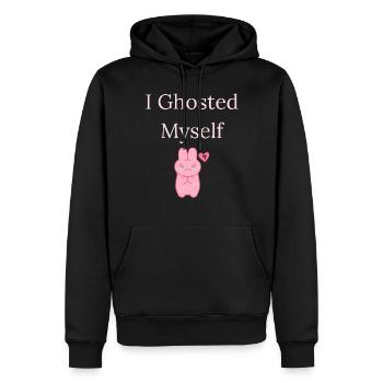 I Gghost Myself Shirt – Weicher Grunge Emotional - Männer Premium Bio Hoodie - Schwarz - Vorne - Nico (187cm)