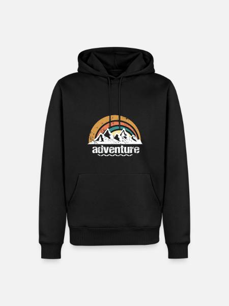 Adventure - Men’s Premium Organic Hoodie - black