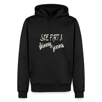 Partie latérale jeans skinny - Sweat à capuche Premium bio Homme - noir - Devant - Nico (187cm)