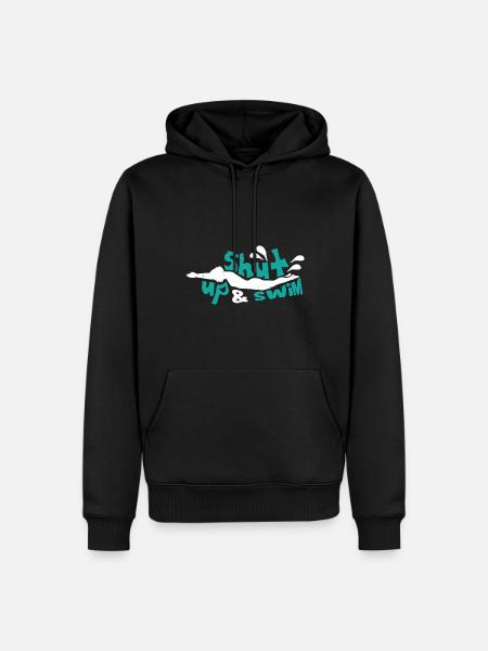 Swimmers Swimming 50 meters track Breaststroke - Men’s Premium Organic Hoodie - black