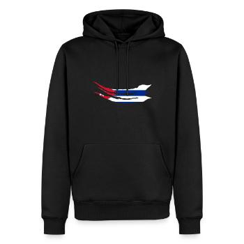 Cuba Drapeau Caraïbes Vacances Cuba Voyage La Havane - Sweat à capuche Premium bio Homme - noir - Devant - Nico (187cm)