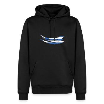 Greece Flag Hellas Athens Greek Flag - Men’s Premium Organic Hoodie - black - Front - Nico (187cm)
