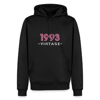 né 1993 idée cadeau anniversaire année 93 - Sweat à capuche Premium bio Homme - noir - Devant - Nico (187cm)