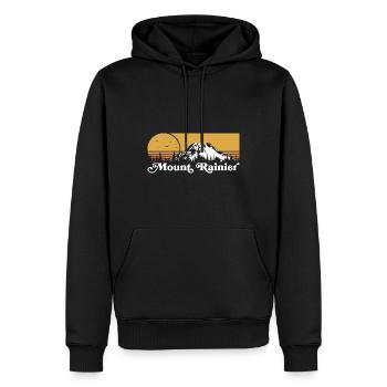 Mount Rainier Nationla Park Washington Berge - Männer Premium Bio Hoodie - Schwarz - Vorne - Nico (187cm)