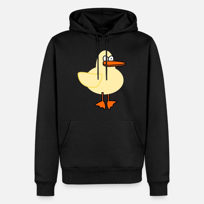 Ente - Männer Premium Bio Hoodie - Schwarz