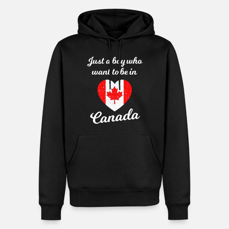 Vacances au Canada - Sweat à capuche Premium bio Homme - noir