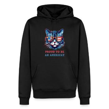 AmeriCAT - Men’s Premium Organic Hoodie - black - Front - Nico (187cm)