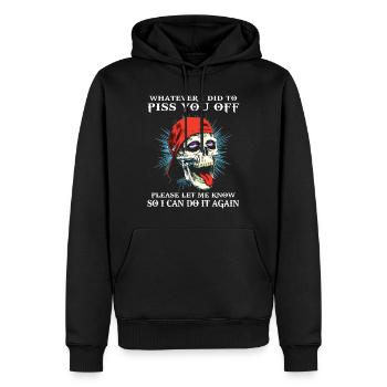 23F 0351 bk - Männer Premium Bio Hoodie - Schwarz - Vorne - Nico (187cm)