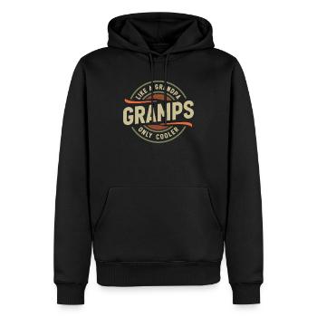 Gramps Comme un Papi Seulement plus cool Drôle Papi - Sweat à capuche Premium bio Homme - noir - Devant - Nico (187cm)