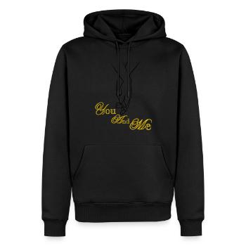 Du und ich lieben Valentinstag Design - Männer Premium Bio Hoodie - Schwarz - Vorne - Nico (187cm)