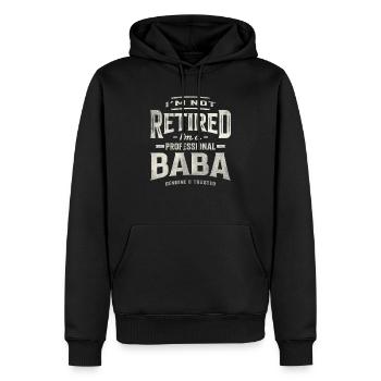 I'm Not Retired I'm a Professional Baba Grandpa - Men’s Premium Organic Hoodie - black - Front - Nico (187cm)