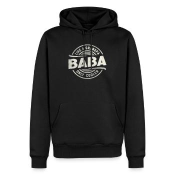 Baba Like a Grandpa Only Cooler Funny Grandpa - Men’s Premium Organic Hoodie - black - Front - Nico (187cm)