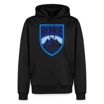 Berge ich bin dann Mal weg - Männer Premium Bio Hoodie - Schwarz - Vorne - Nico (187cm)