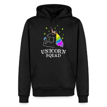 Unicorn Squad - gym fitness - Männer Premium Bio Hoodie - Schwarz - Vorne - Nico (187cm)