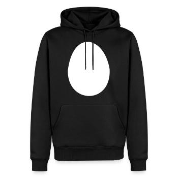 Ei Form - Männer Premium Bio Hoodie - Schwarz - Vorne - Nico (187cm)