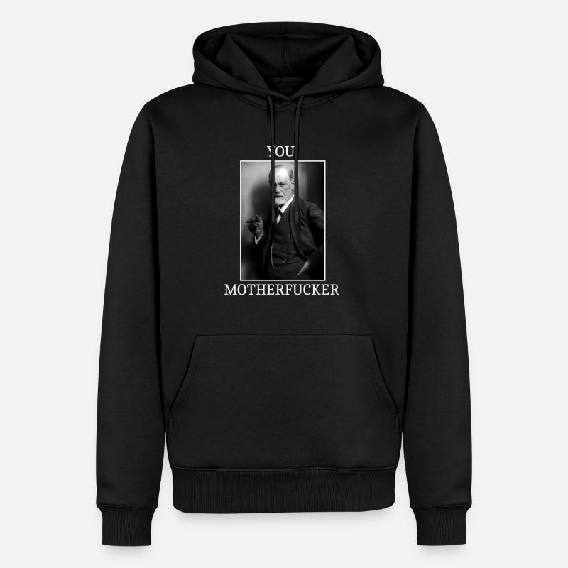 Sigmund Freud MEME - Sweat à capuche Premium bio Homme - noir