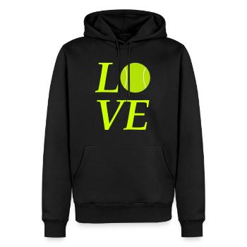Love Tennis - Männer Premium Bio Hoodie - Schwarz - Vorne - Nico (187cm)
