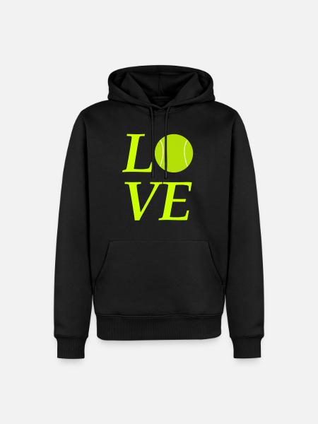 Love tennis - Men’s Premium Organic Hoodie - black