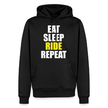 Moto Cross - Männer Premium Bio Hoodie - Schwarz - Vorne - Nico (187cm)