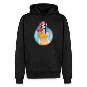 Totenkopf des Windes - Männer Premium Bio Hoodie - Schwarz - Vorne - Nico (187cm)