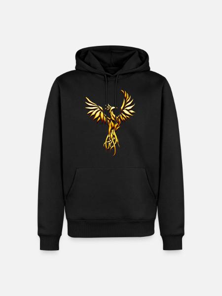 goldphoenix - Männer Premium Bio Hoodie - Schwarz
