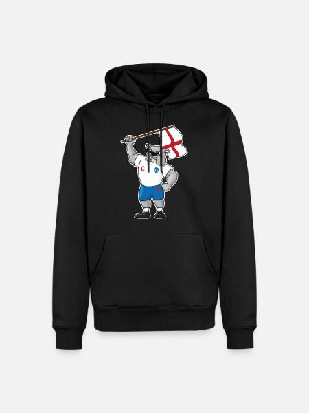 ENGLAND Britain Football Fußball Bulldogge Bulldog - Men’s Premium Organic Hoodie - black