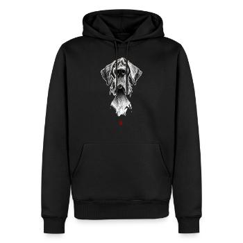Sketchy Dog - Men’s Premium Organic Hoodie - black - Front - Nico (187cm)
