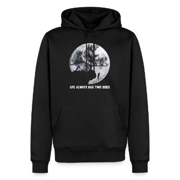 Depression - Männer Premium Bio Hoodie - Schwarz - Vorne - Nico (187cm)