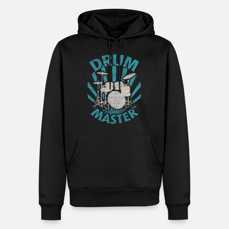 Schlagzeug - Männer Premium Bio Hoodie - Schwarz
