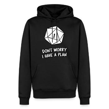 Rollenspiele Pen and Paper RPG Gaming Würfel D20 - Männer Premium Bio Hoodie - Schwarz - Vorne - Nico (187cm)