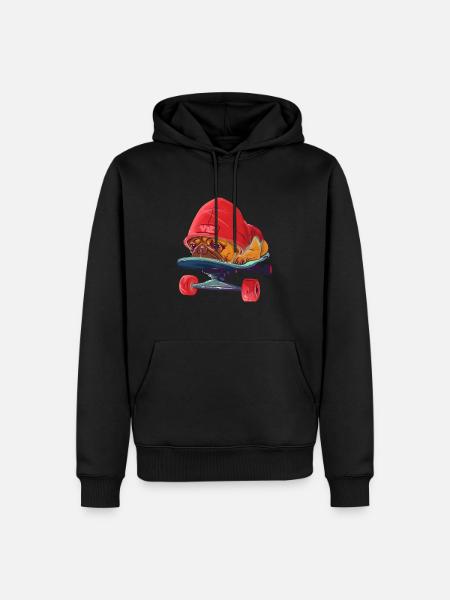skatedog pug - Sweat à capuche Premium bio Homme - noir