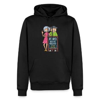 Rentner unter neuer Leitung - Männer Premium Bio Hoodie - Schwarz - Vorne - Nico (187cm)