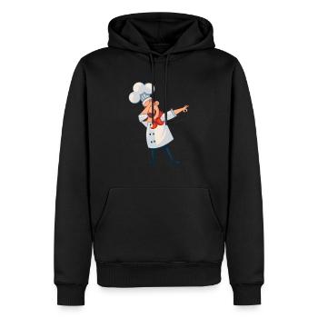 Chefkoch macht den Dab Koch kochen Küche Geschenk - Männer Premium Bio Hoodie - Schwarz - Vorne - Nico (187cm)