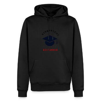Strafrecht bestanden - Männer Premium Bio Hoodie - Schwarz - Vorne - Nico (187cm)