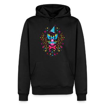 14 Karneval Clown Kostüm - Männer Premium Bio Hoodie - Schwarz - Vorne - Nico (187cm)