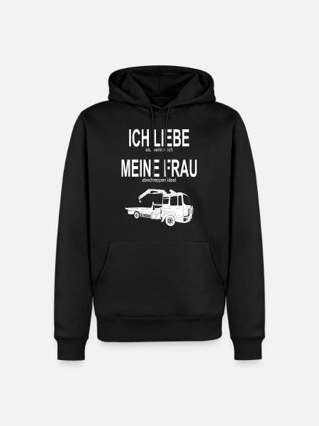 Abschlepper Abschleppwagen Abschleppdienst - Männer Premium Bio Hoodie - Schwarz