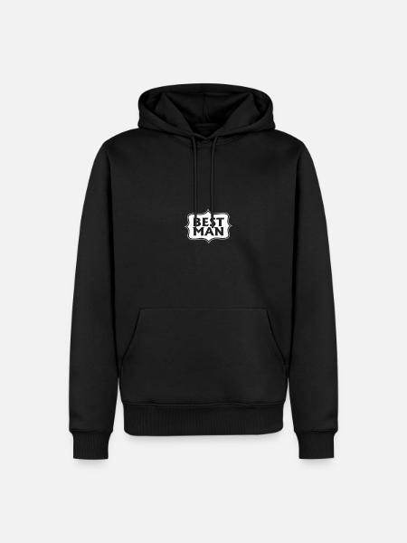best man - Männer Premium Bio Hoodie - Schwarz