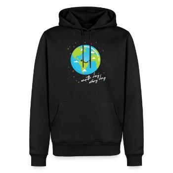 Earth Day Shirt Kids Women Men Happy Earth Day - Männer Premium Bio Hoodie - Schwarz - Vorne - Nico (187cm)