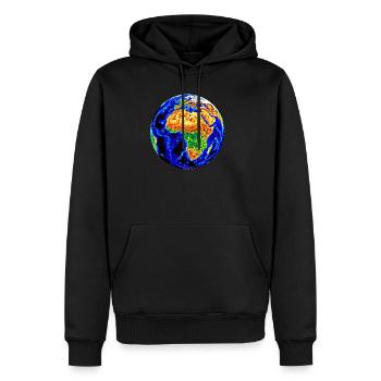 Weltkugel Blauer Planet Erdkugel - Männer Premium Bio Hoodie - Schwarz - Vorne - Nico (187cm)