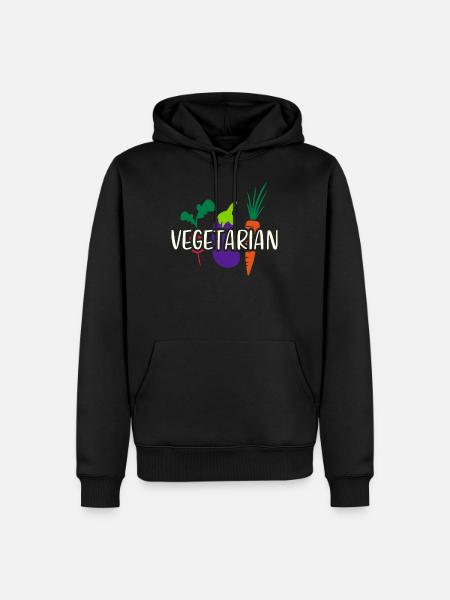 Vegetarian Vegetarier - Männer Premium Bio Hoodie - Schwarz