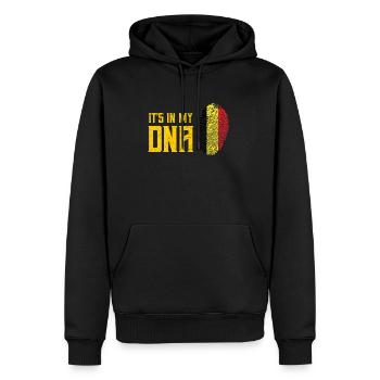 It's In My DNA Belgien Land Geschenkidee - Männer Premium Bio Hoodie - Schwarz - Vorne - Nico (187cm)