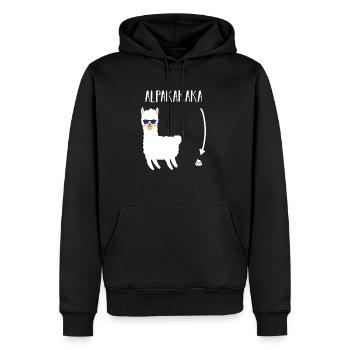 Idée de cadeau pour l'amant des animaux en alpaga - Sweat à capuche Premium bio Homme - noir - Devant - Nico (187cm)