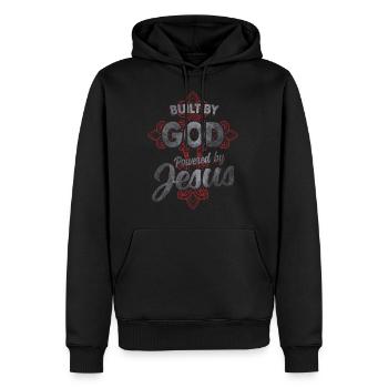 Gott Jesus - Männer Premium Bio Hoodie - Schwarz - Vorne - Nico (187cm)