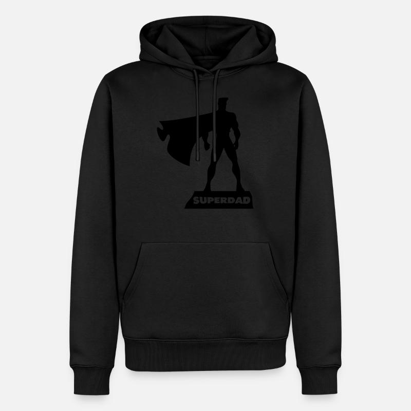superdad - Sweat à capuche Premium bio Homme - noir
