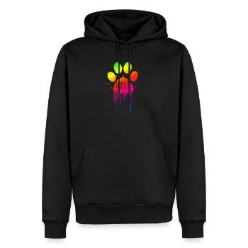 Yorkshire Yorkie chien cadeau de patte d'animal de compagnie coloré - Sweat à capuche Premium bio Homme - noir - Devant - Nico (187cm)