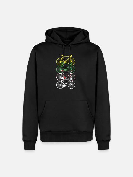 vélo - Sweat à capuche Premium bio Homme - noir