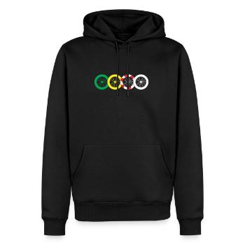 008 C France Cycle Tour Sport Shirt Cycling - Männer Premium Bio Hoodie - Schwarz - Vorne - Nico (187cm)